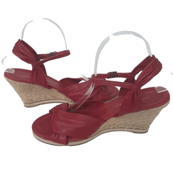 ANTONIO MELANI Dream Leather Wedge Espadrille Sandals - Picture 5 of 10
